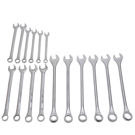 Urrea Satin finish 12-point combination wrench set 16 pc 1200FHD